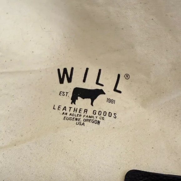 Will Leather Goods Black Leather Pouch crossbody belt bag NEW - Picture 4 of 9